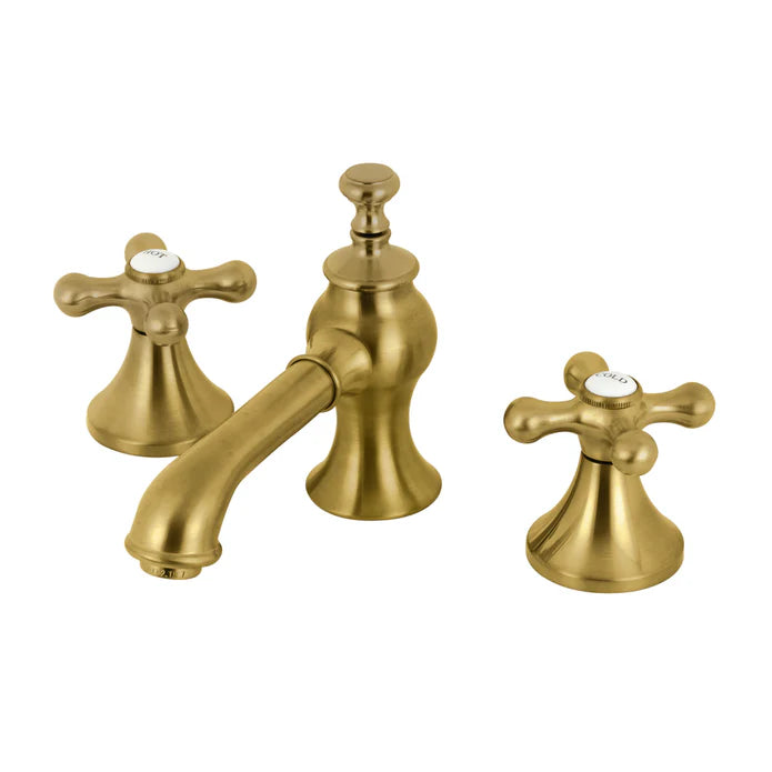 Kingston Brass KC7067AX Vintage 8 in. Widespread Bathroom Faucet, Brushed Brass