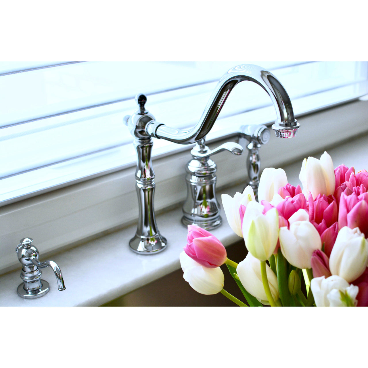 Kingston Brass KS7808TPLBS Widespread Kitchen Faucet - BNGBath