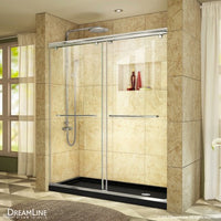 Thumbnail for DreamLine Charisma 36 in. D x 60 in. W x 78 3/4 in. H Frameless Bypass Shower Door and Base Only