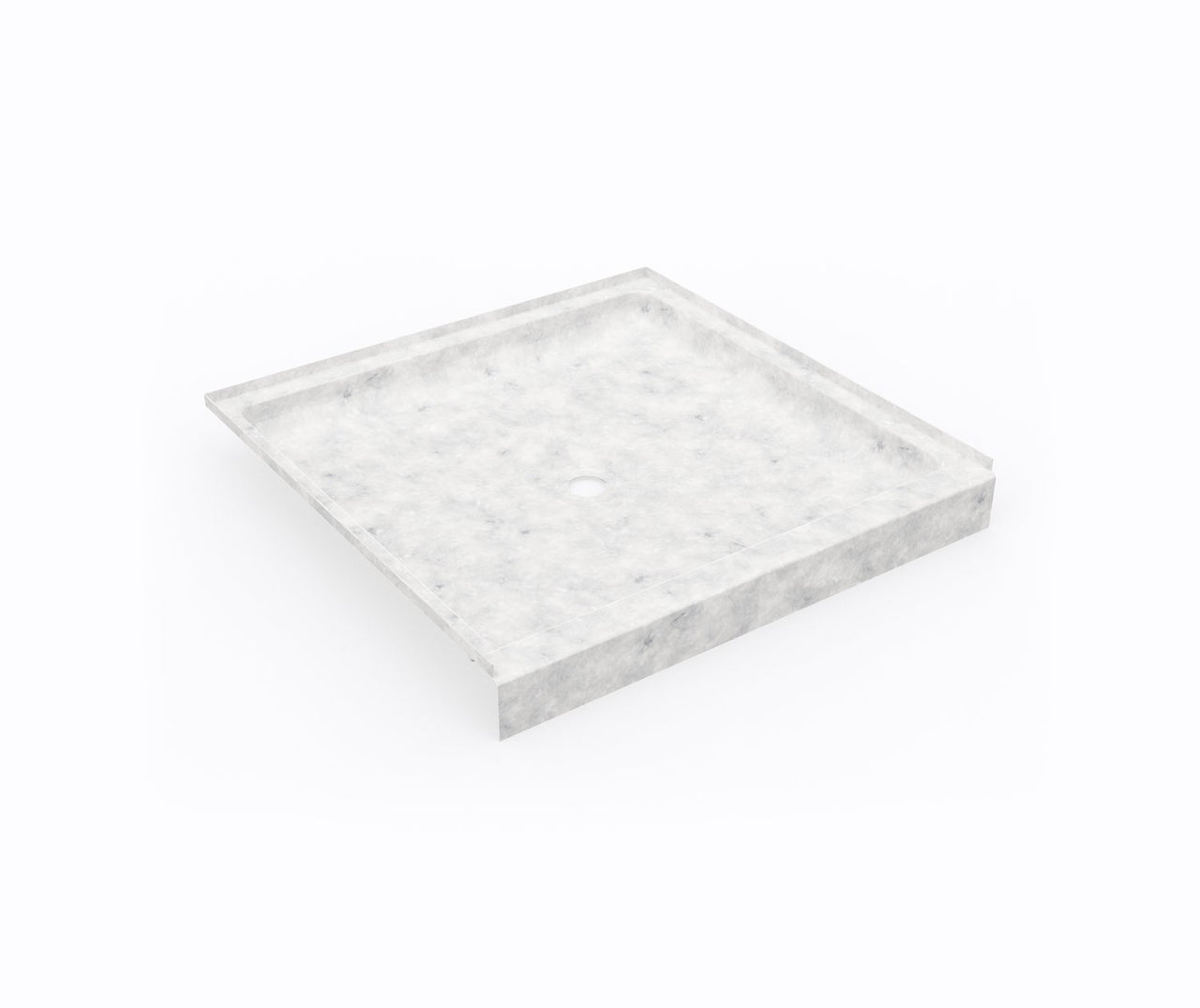 Swan Solid Surface 42-In X 42-In Shower Base With Center Drain - BNGBath