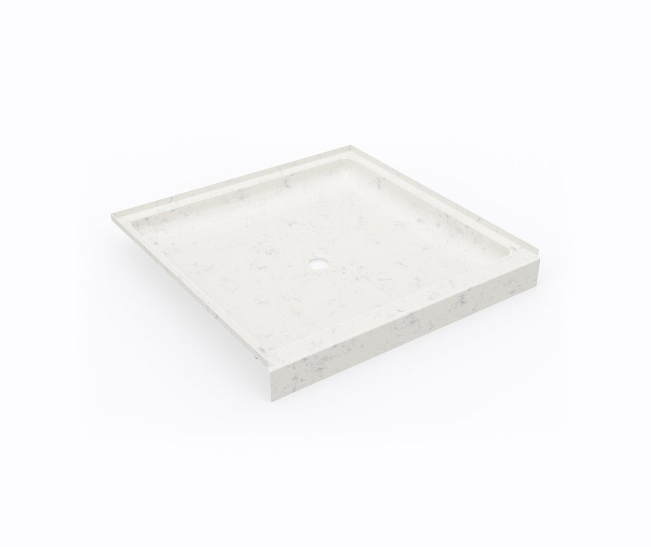 Swan Solid Surface 42-In X 42-In Shower Base With Center Drain - BNGBath