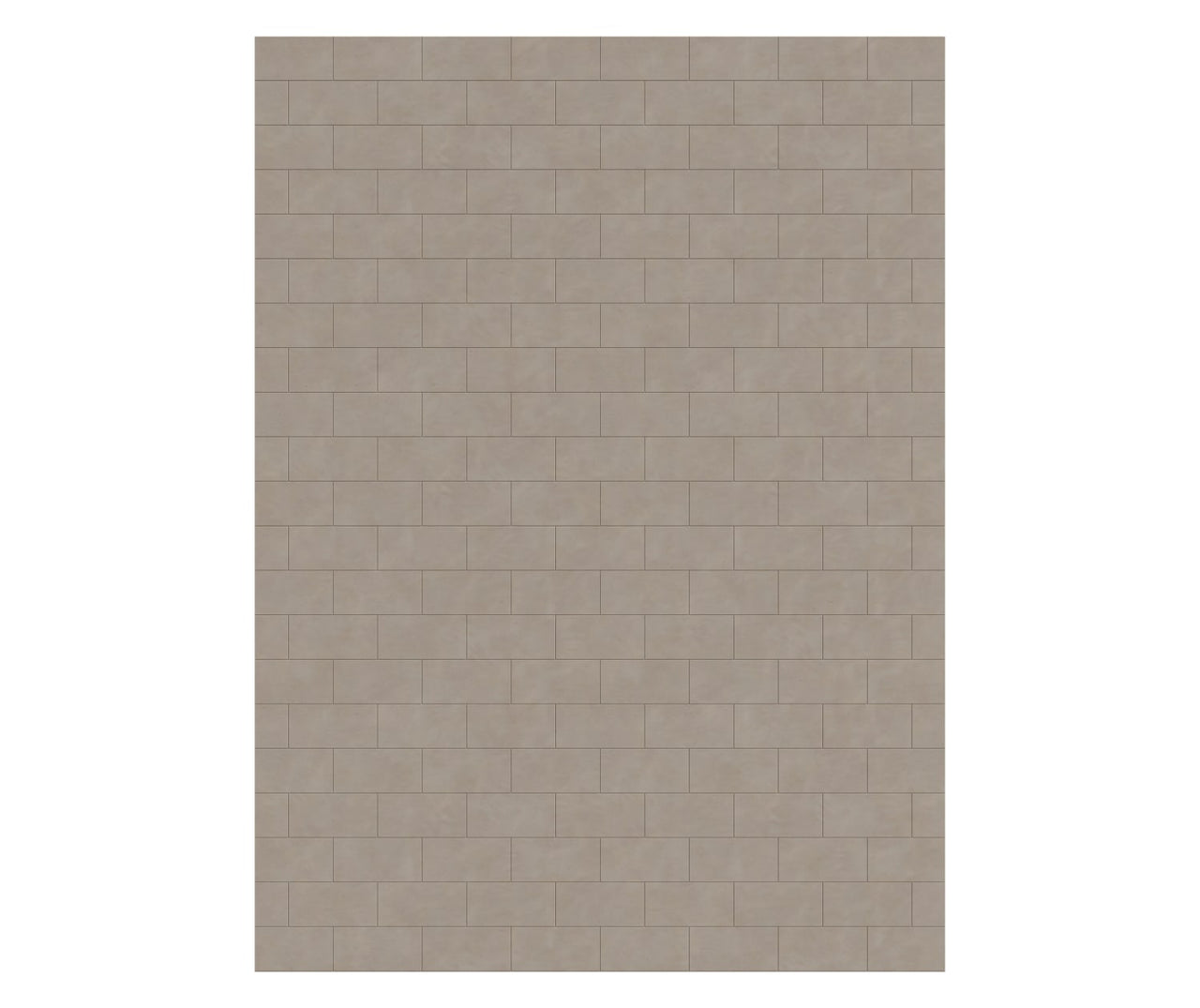 MTMK-8462-1 62 x 84 Swanstone Metro Subway Tile Glue up Bathtub and Shower Single Wall Panel  - BNGBath