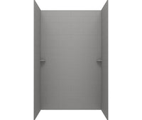 Thumbnail for MSMK96-4262 42 x 62 x 96 Swanstone® Modern Subway Tile Glue up Shower Wall Kit in Bisque