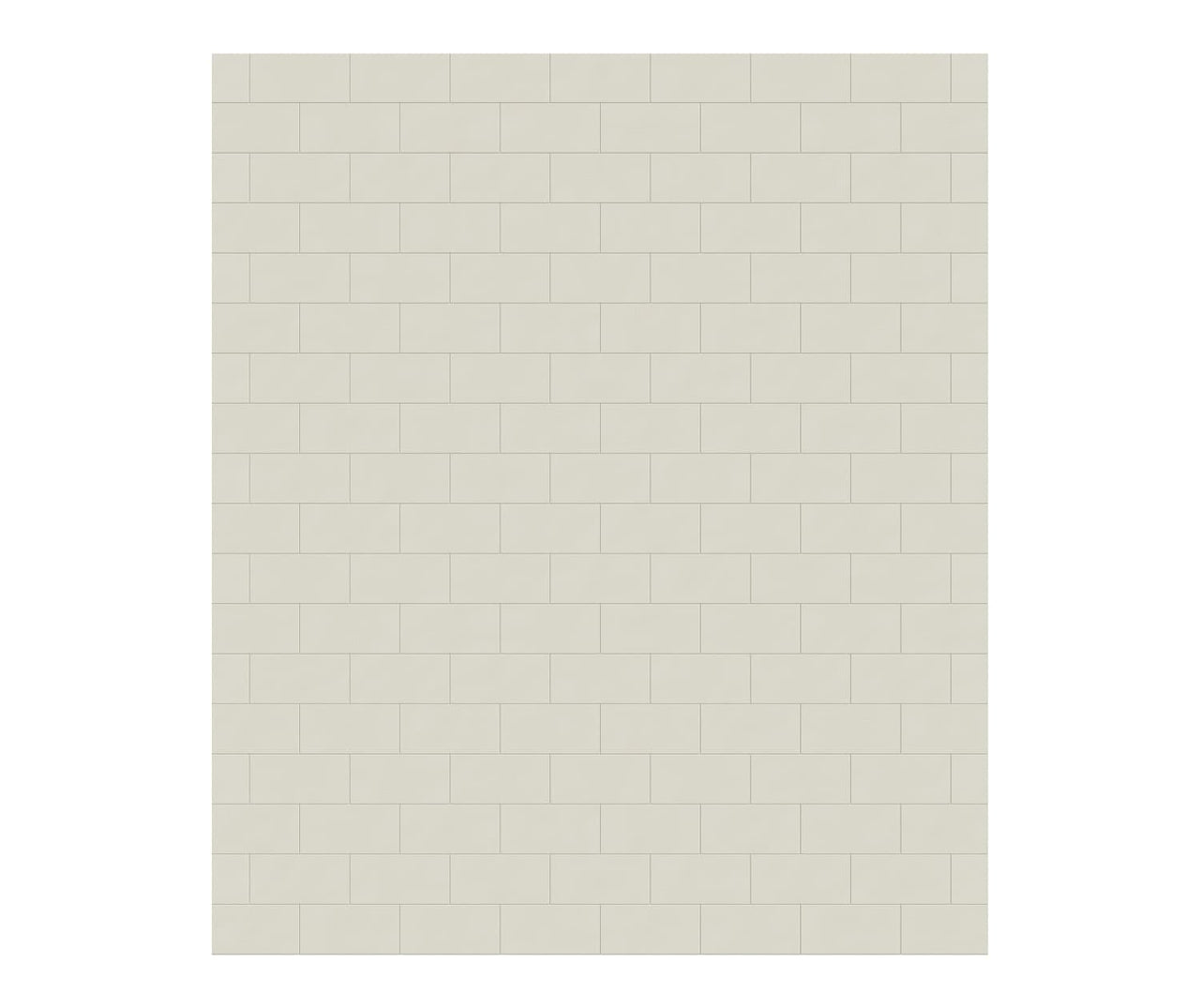 MTMK-7262-1 62 x 72 Swanstone Metro Subway Tile Glue up Bathtub and Shower Single Wall Panel  - BNGBath