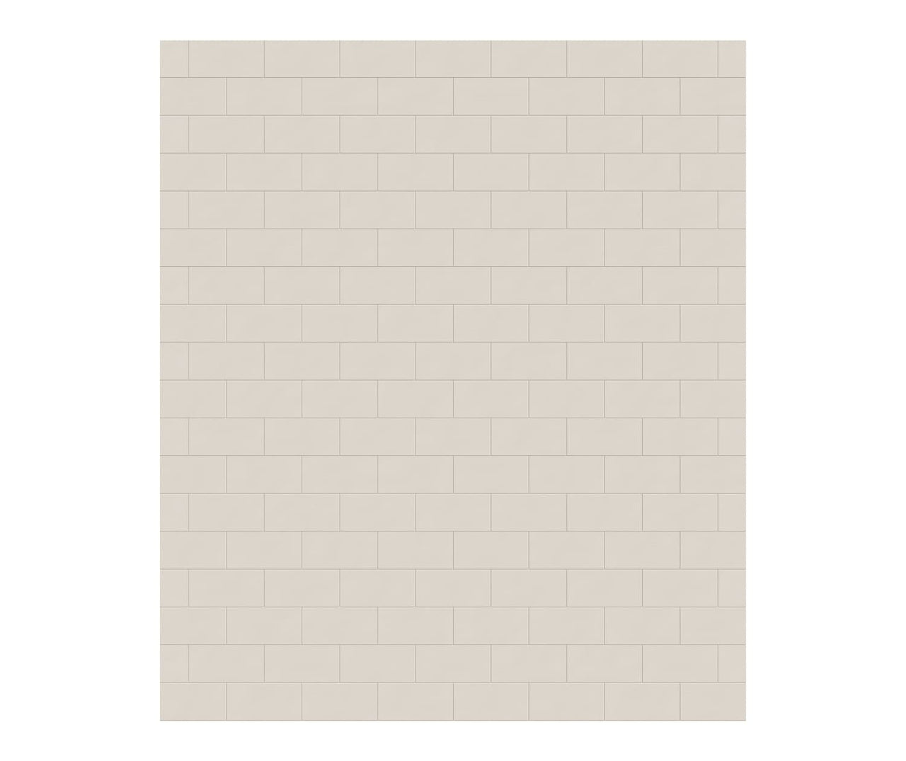 MTMK-7262-1 62 x 72 Swanstone Metro Subway Tile Glue up Bathtub and Shower Single Wall Panel  - BNGBath