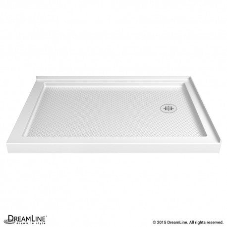 DreamLine SlimLine 36 x 54 Double Threshold Shower Base in White - BNGBath