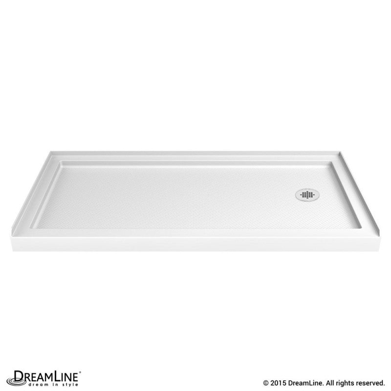 DreamLine SlimLine 30 x 60  x 2 3/4 in. H Left/Right Drain Single Threshold Shower Base - BNGBath