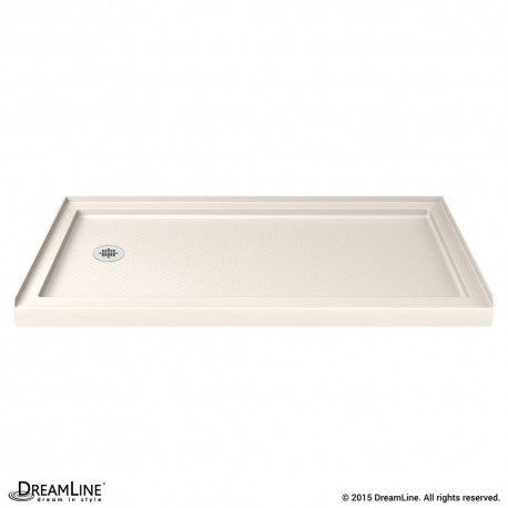 DreamLine SlimLine 30 x 60  x 2 3/4 in. H Left Drain Single Threshold Shower Base - BNGBath