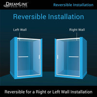 Thumbnail for DreamLine Infinity-Z Clear Sliding Shower Door, Right Drain Base and Backwalls - BNGBath