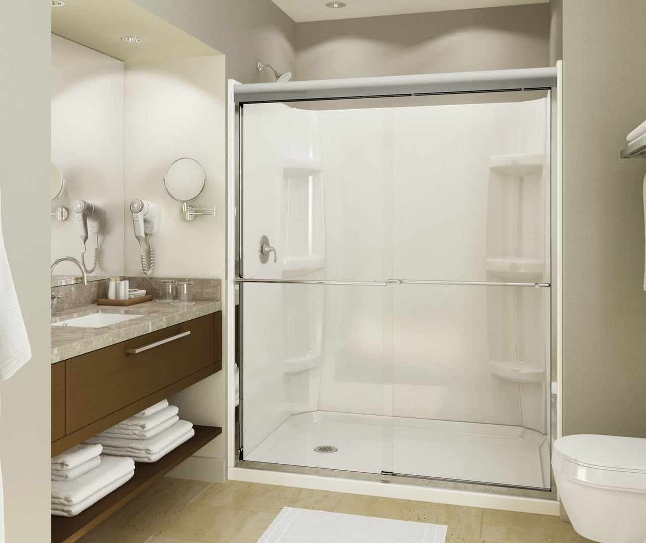 Rectangular Base 6030 - 3 in. Acrylic Alcove Shower Base - BNGBath