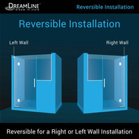 Thumbnail for DreamLine Unidoor-X 53-53 1/2 in. W x 72 in. H Frameless Hinged Shower Door - BNGBath