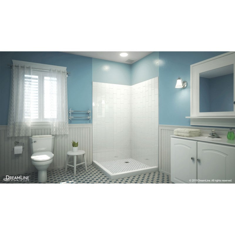 DreamLine QWALL-VS 41-1/2 in. W x 41-1/2 in. D x 76 in. H Acrylic Corner Backwall Kit - BNGBath