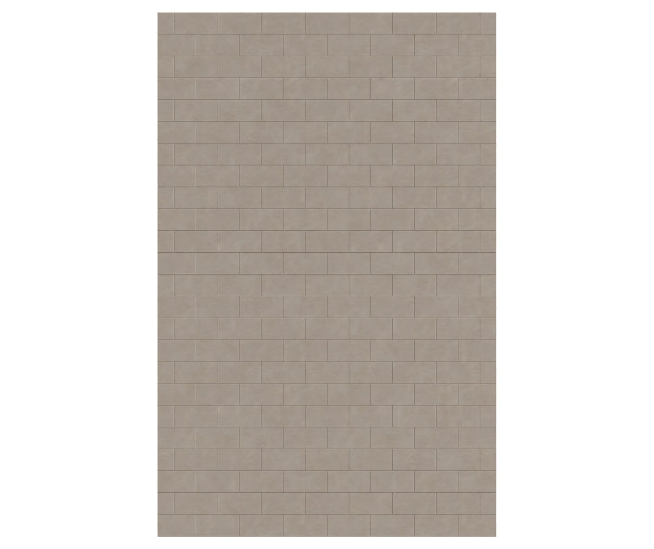 MTMK-9662-1 62 x 96 Swanstone Metro Subway Tile Glue up Bathtub and Shower Single Wall Panel  - BNGBath