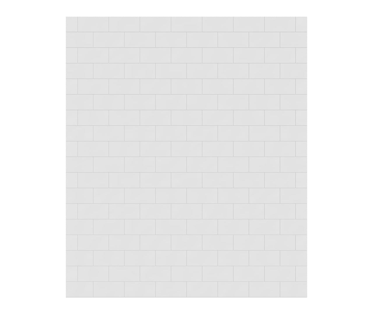 MTMK-7262-1 62 x 72 Swanstone Metro Subway Tile Glue up Bathtub and Shower Single Wall Panel  - BNGBath