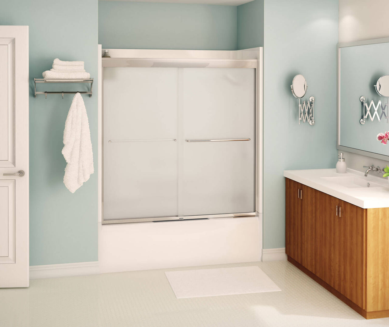 Kameleon SC Sliding Tub Door 55-59 x 57 in. 6 mm Tub Door Shower door - BNGBath