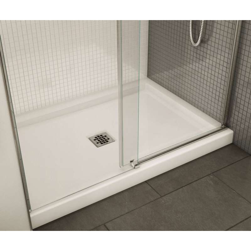 MAAX B3Square 48-In X 36-In Rectangular Acrylic Alcove Shower Base With Center Drain - BNGBath