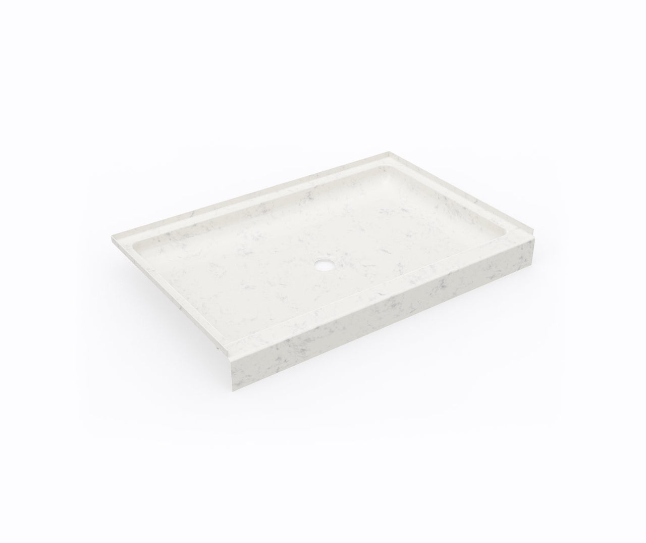 SS-3248 32 x 48 Swanstone Alcove Shower Pan with Center Drain Carrara