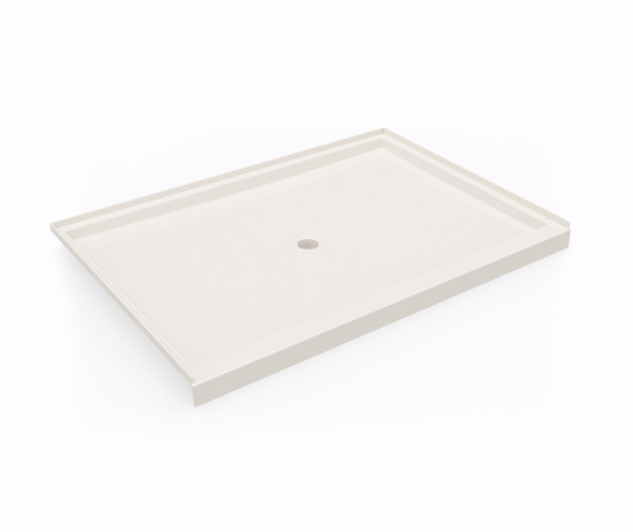 42 x 60 Swanstone Alcove Shower Pan with Center Drain in White - BNGBath