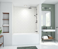 Thumbnail for MTMK72-3636 36 x 36 x 72 Swanstone Metro Subway Tile Glue up Bathtub and Shower Wall Kit  - BNGBath