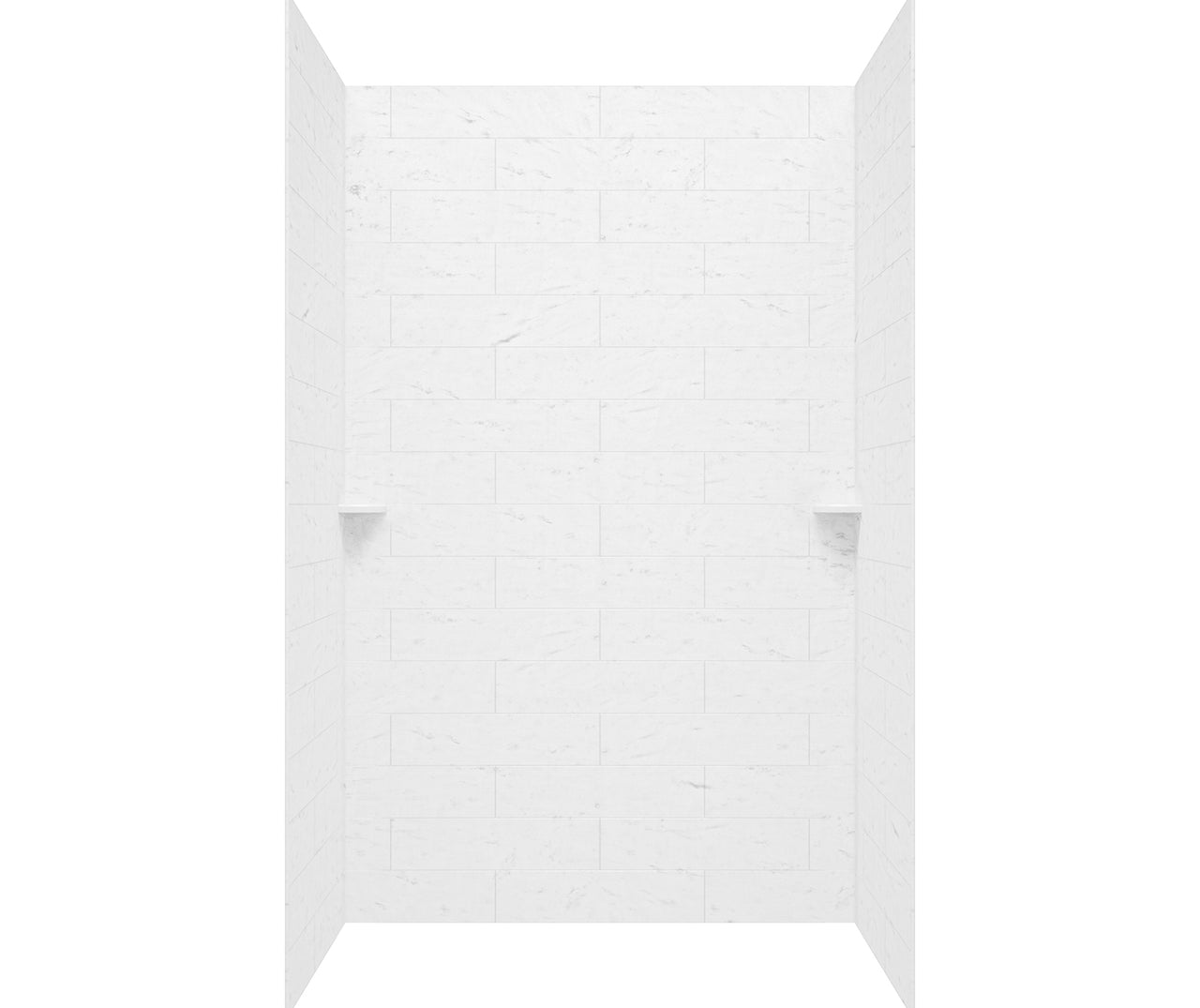 MSMK96-4262 42 x 62 x 96 Swanstone® Modern Subway Tile Glue up Shower Wall Kit in Ice