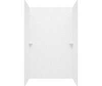 Thumbnail for MSMK96-4262 42 x 62 x 96 Swanstone® Modern Subway Tile Glue up Shower Wall Kit in Ice