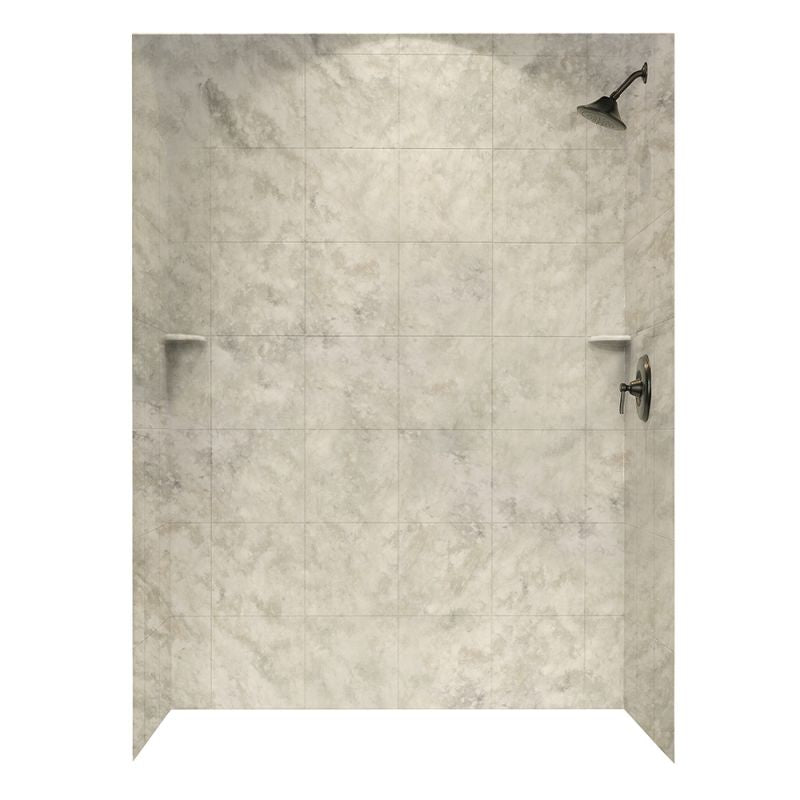 36 X 62 X 96 Swanstone Square Tile Wall Surround - BNGBath