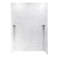 Thumbnail for 36-In x 62-In x 96-In Swanstone 3x6 Subway Tile Shower Wall Kit - BNGBath