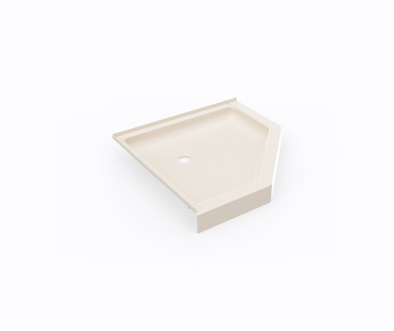 SS-36NEO 36 x 36 Swanstone Corner Shower Pan with Center Drain in Tahiti White