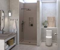 Thumbnail for MTMK-9636-1 36 x 96 Swanstone Metro Subway Tile Glue up Bathtub and Shower Single Wall Panel  - BNGBath