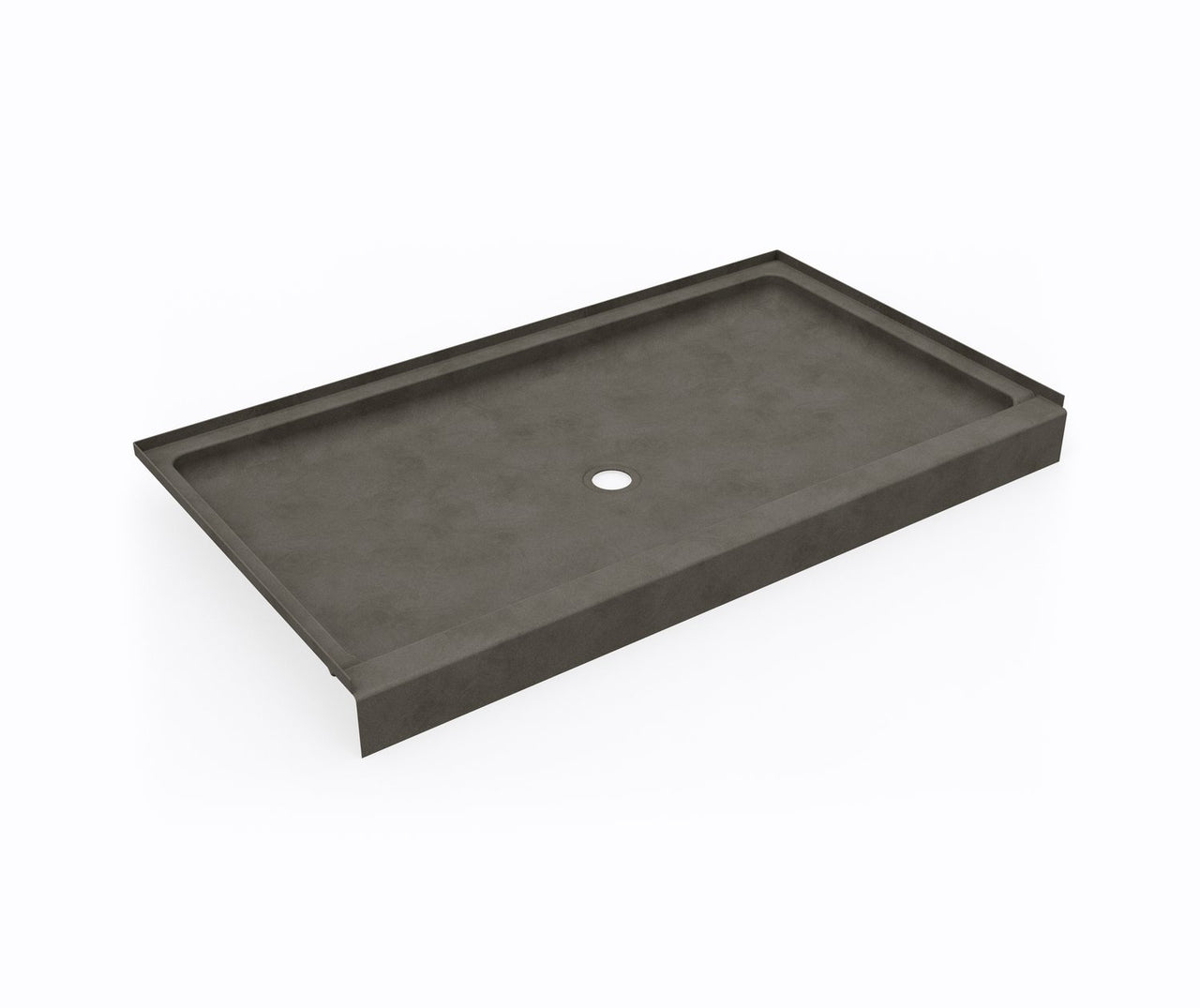 SS-3460 34 x 60 Swanstone Alcove Shower Pan with Center Drain Charcoal Gray