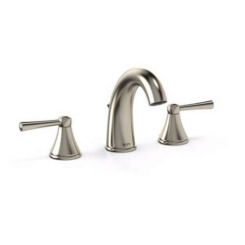 Toto TL210DD12#BN Silas Deck-Mounted Arc 1.2-GPM Widespread Bathroom Sink Faucet - BNGBath