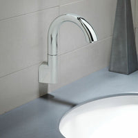 Thumbnail for Toto TEL163-D20ET#CP Gooseneck Wall-Mounted Fixed 0.35-GPM Bathroom Sink Faucet - BNGBath