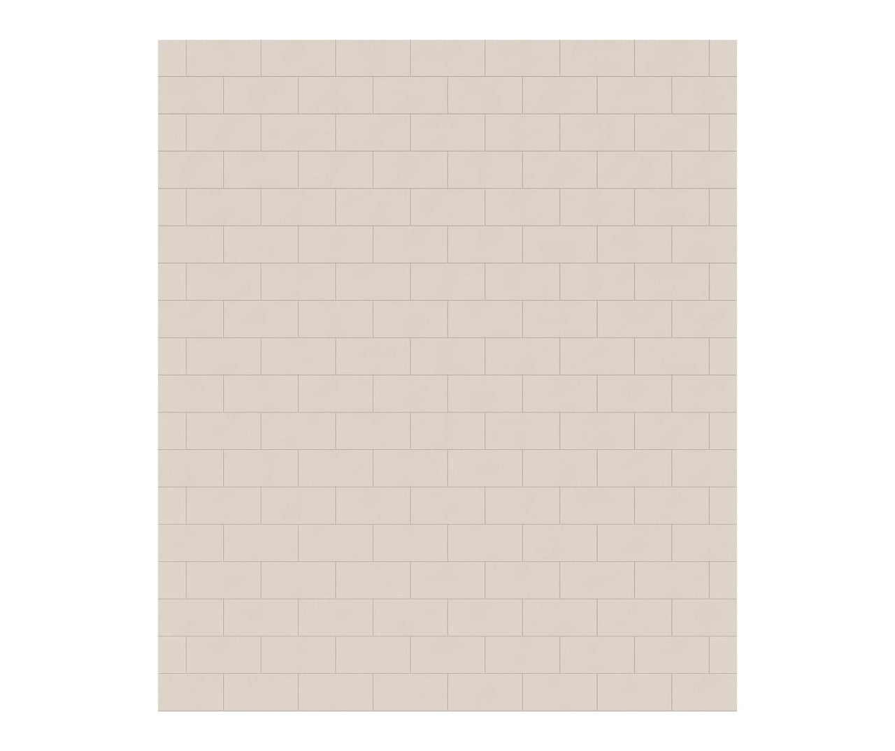 MTMK-7262-1 62 x 72 Swanstone Metro Subway Tile Glue up Bathtub and Shower Single Wall Panel  - BNGBath