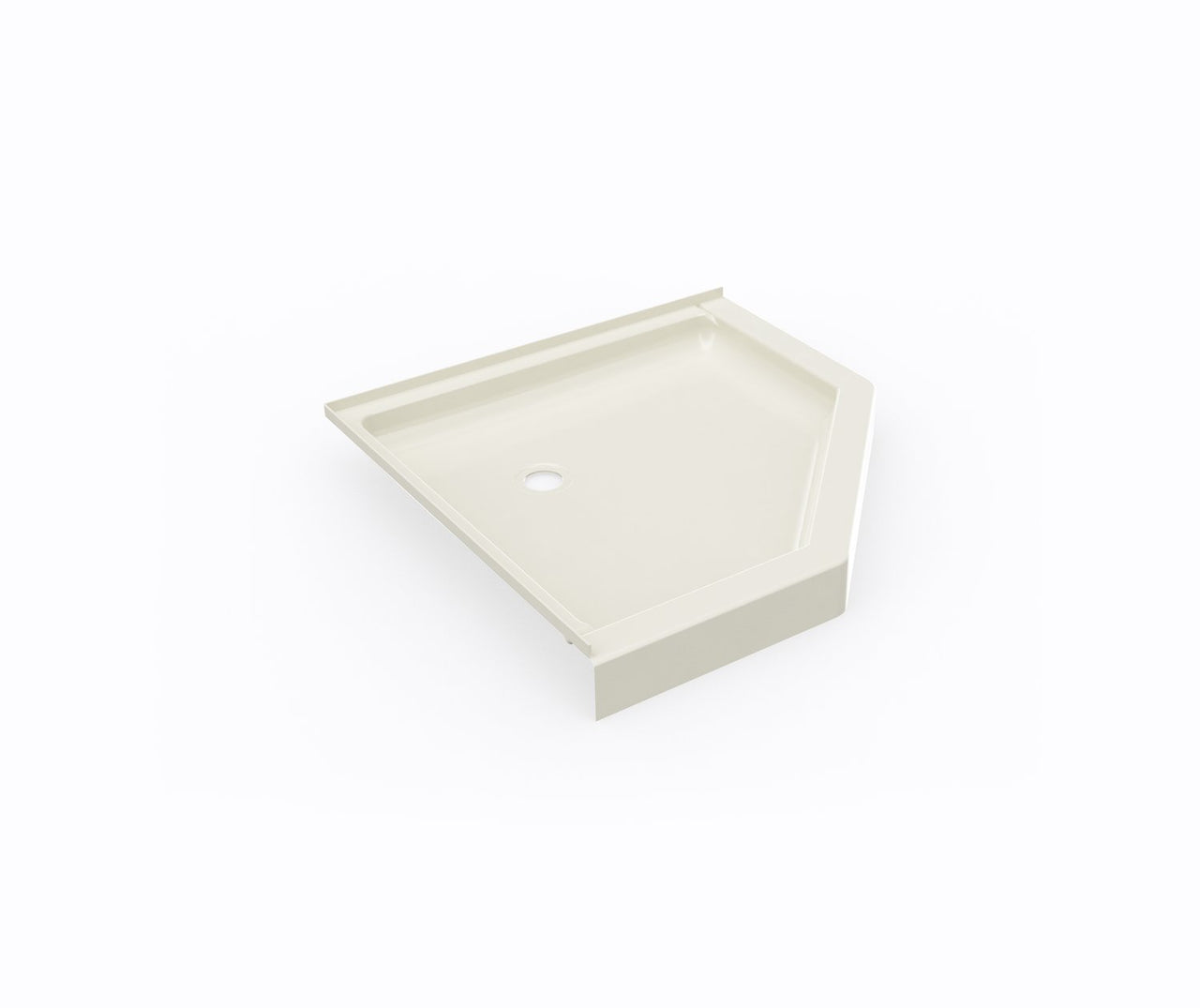 Swan Solid Surface 38-In X 38-In Neo-Angle Shower Base With Center Drain - BNGBath