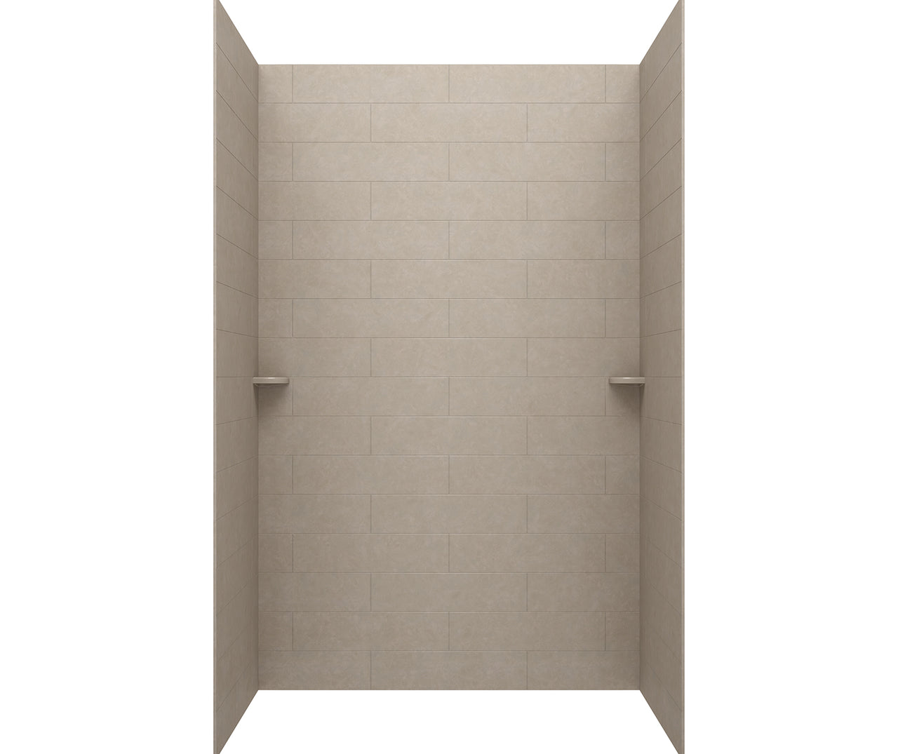 MSMK96-4262 42 x 62 x 96 Swanstone® Modern Subway Tile Glue up Shower Wall Kit in Birch