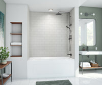 Thumbnail for MTMK72-3450 34 x 50 x 72 Swanstone Metro Subway Tile Glue up Bathtub and Shower Wall Kit  - BNGBath