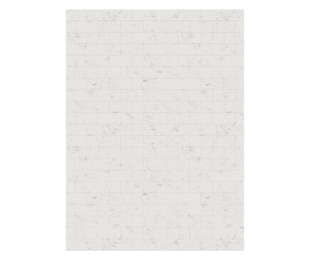 MTMK-8462-1 62 x 84 Swanstone Metro Subway Tile Glue up Bathtub and Shower Single Wall Panel  - BNGBath