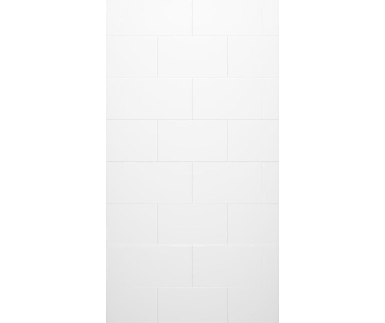 TSMK-9650-1 50 x 96 Swanstone Traditional Subway Tile Glue up Bathtub and Shower Single Wall Panel  - BNGBath