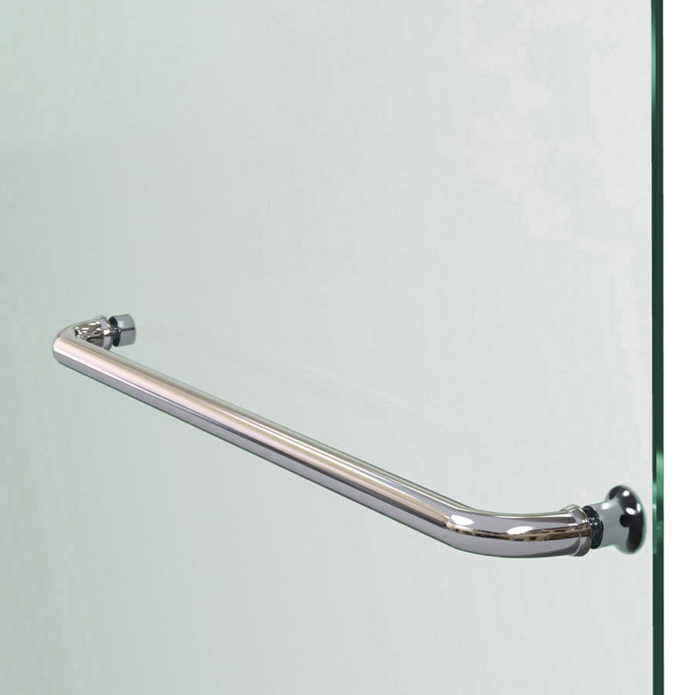 DreamLine Aqua Ultra 34 in. D x 60 in. W x 74 3/4 in. H Frameless Hinged Shower Door and SlimLine Shower Base Kit - BNGBath