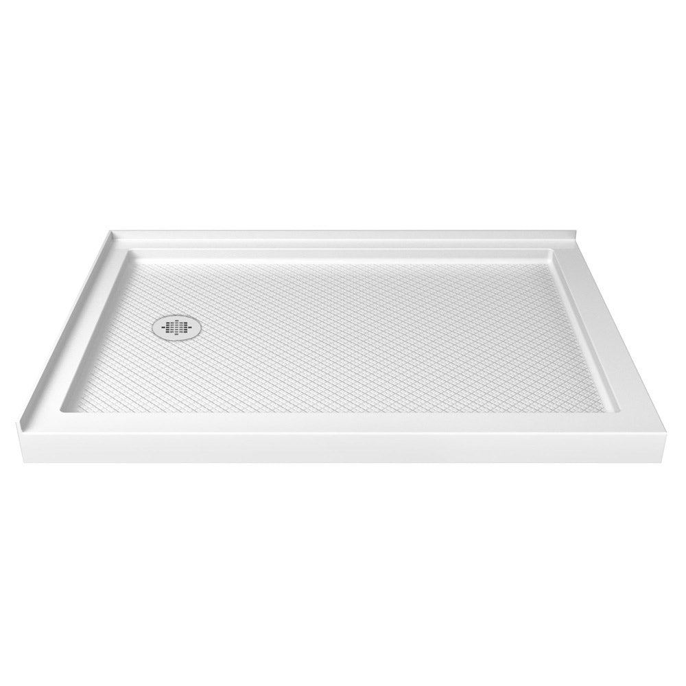 DreamLine SlimLine 34 in. D x 48 in. W x 2 3/4 in. H Double Threshold Shower Base - BNGBath