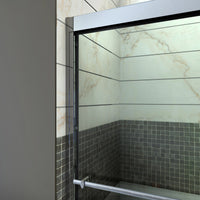 Thumbnail for DreamLine Duet 34 in. D x 60 in. W x 74 3/4 in. H Semi-Frameless Bypass Sliding Shower Door and SlimLine Shower Base Kit - BNGBath