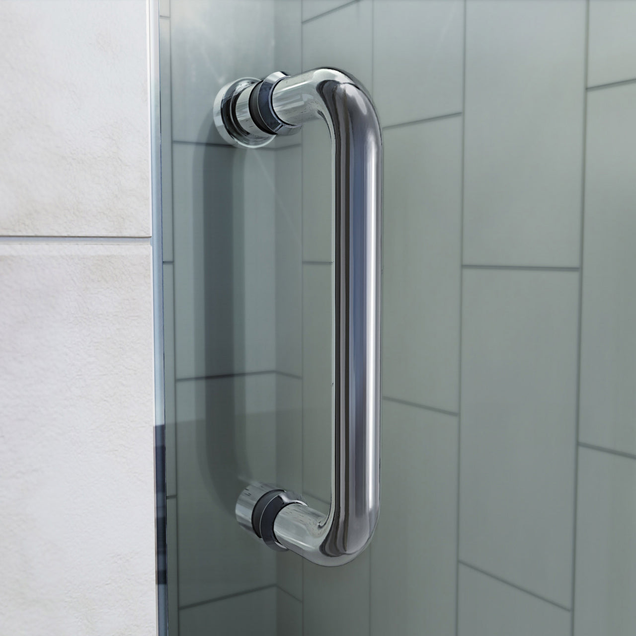 DreamLine Flex 36 in. D x 48 in. W x 76 3/4 in. H Semi-Frameless Pivot Shower Door, SlimLine Shower Base and Backwall Kit - BNGBath