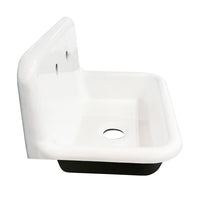 Thumbnail for Gourmetier Towne 30X20 Cast Iron Single Bowl Wall Mount Sink - BNGBath