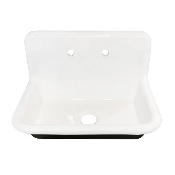 Gourmetier Towne 30X20 Cast Iron Single Bowl Wall Mount Sink - BNGBath