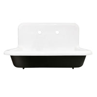 Thumbnail for Gourmetier Towne 30X20 Cast Iron Single Bowl Wall Mount Sink - BNGBath