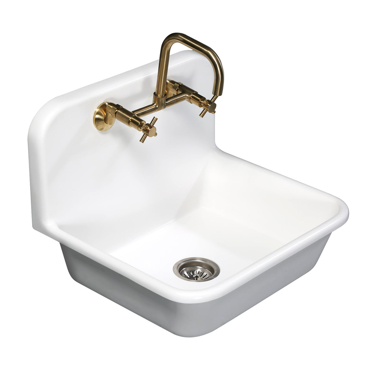 Gourmetier Arcticstone 24" x 21" Farmhouse Drop-In Kitchen Sinks - BNGBath