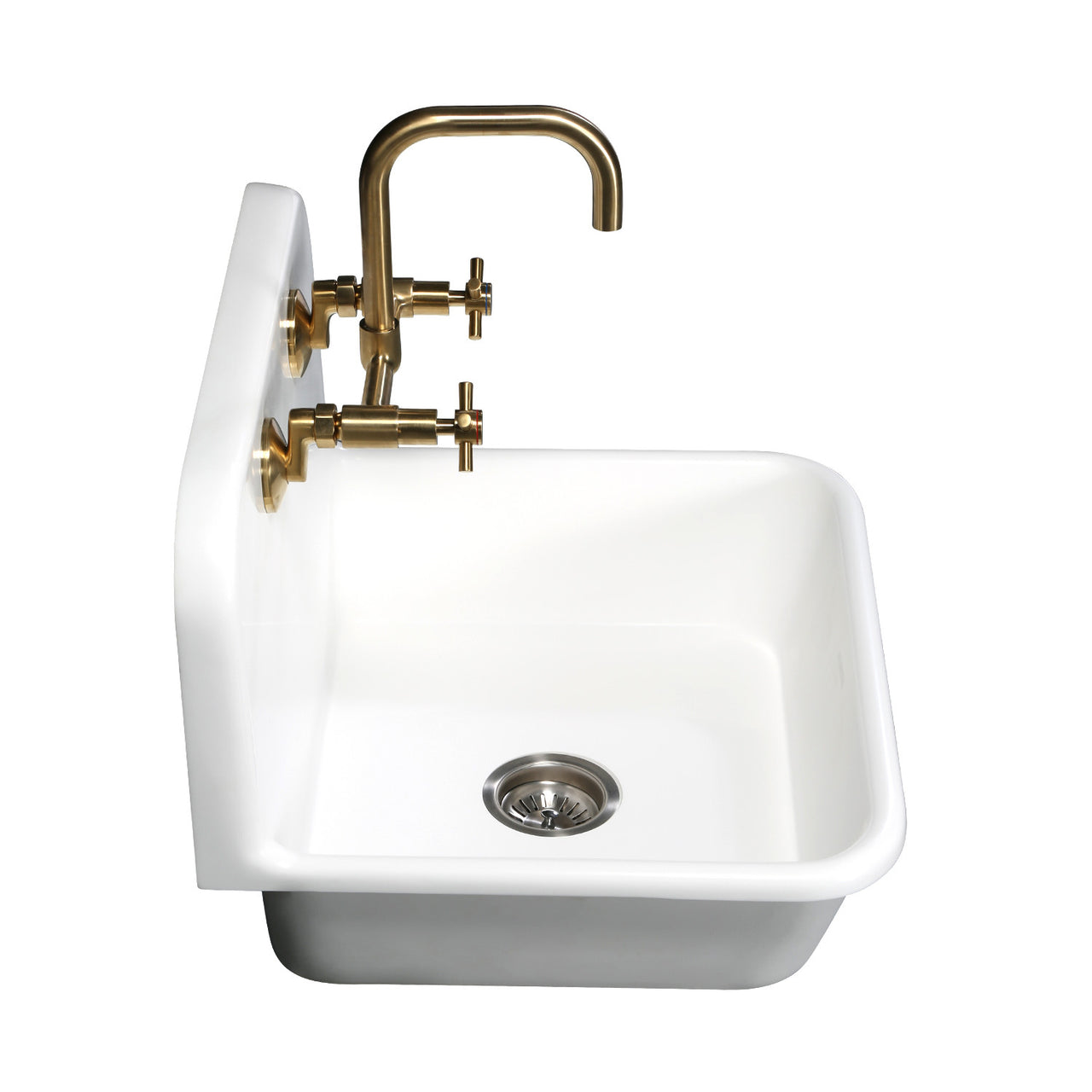 Gourmetier Arcticstone 24" x 21" Farmhouse Drop-In Kitchen Sinks - BNGBath