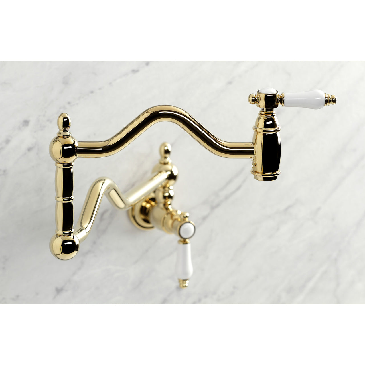 Kingston Brass Bel-Air Two-Handle Pot Filler in Polished Chrome - BNGBath