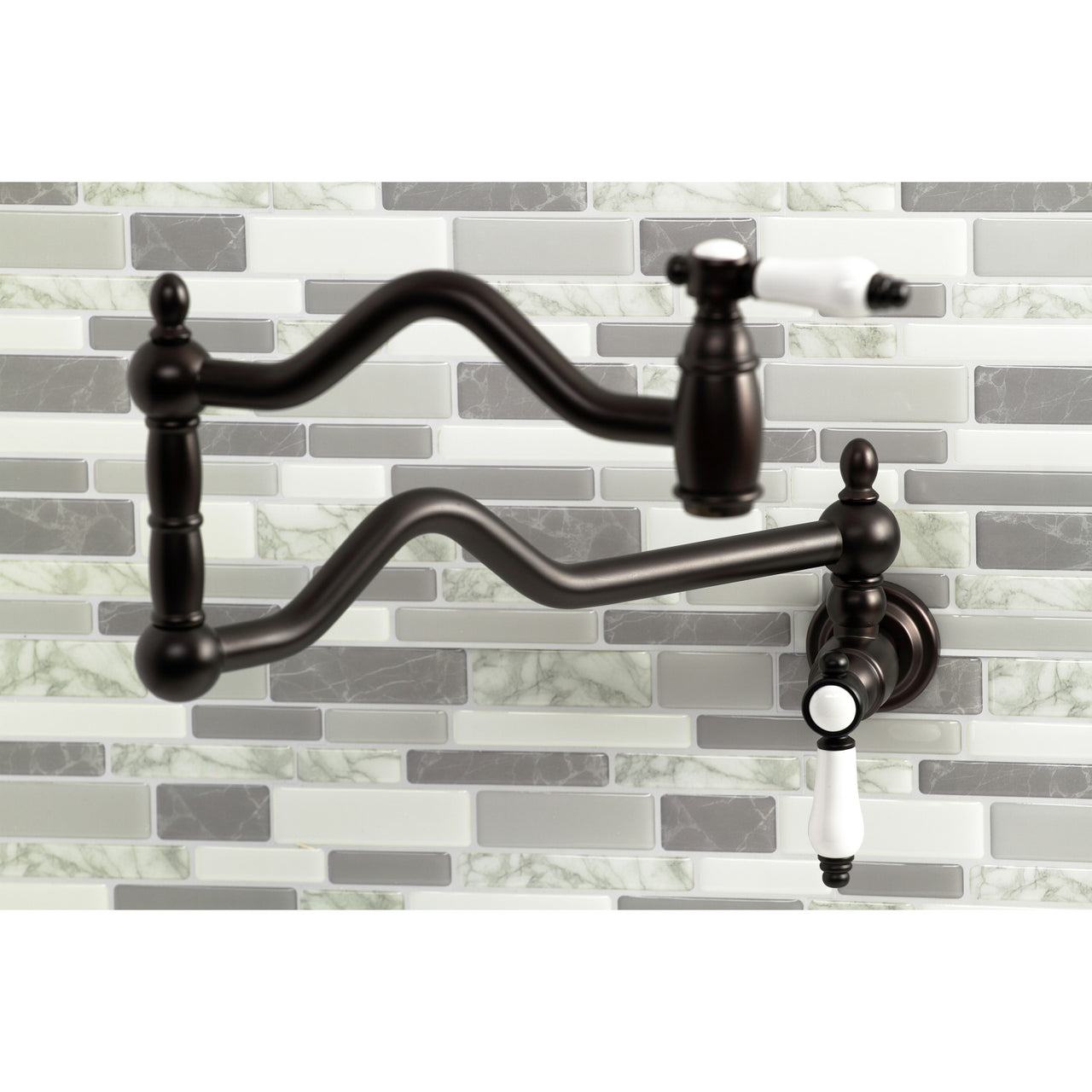 Kingston Brass Bel-Air Two-Handle Pot Filler in Polished Chrome - BNGBath