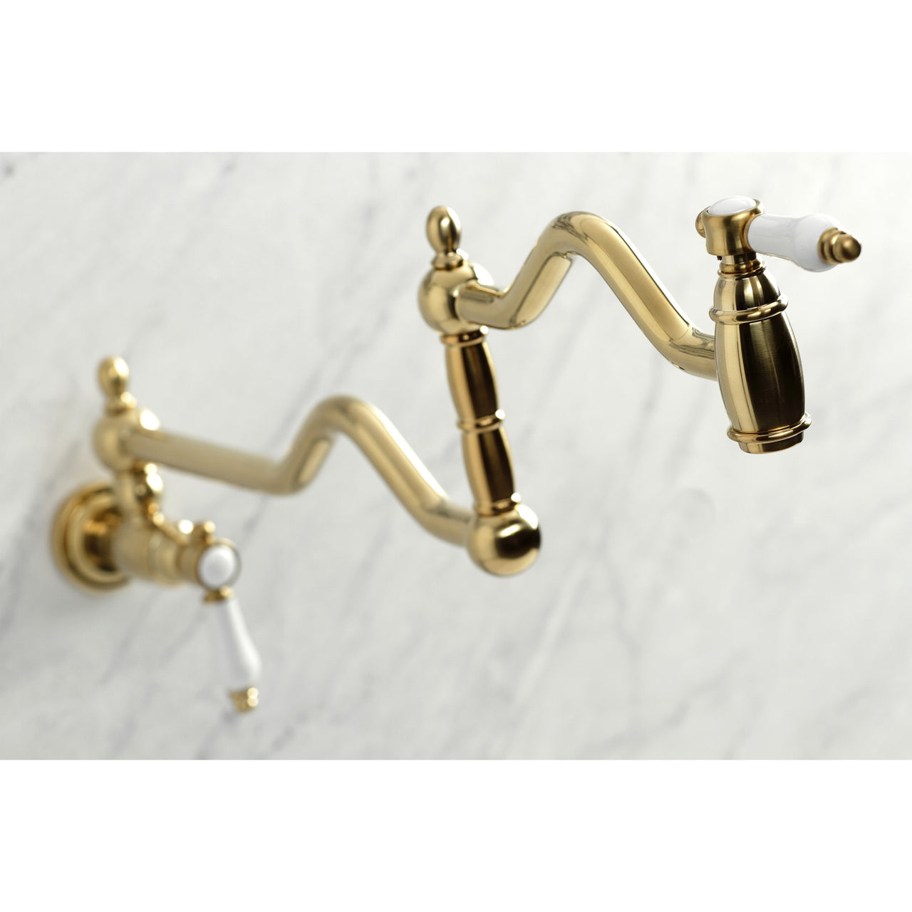 Kingston Brass Bel-Air Two-Handle Pot Filler in Polished Chrome - BNGBath